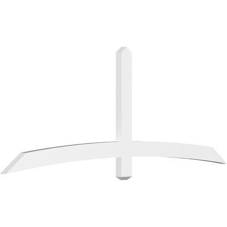 Ekena Millwork Bellingham Architectural Grade PVC Gable Bracket, 84"W x 31 1/2"H x 2"D x 4"F, 9/12 Pitch GBP084X32X0204BEL00